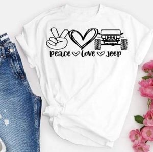 Peace love jeep t-shirt